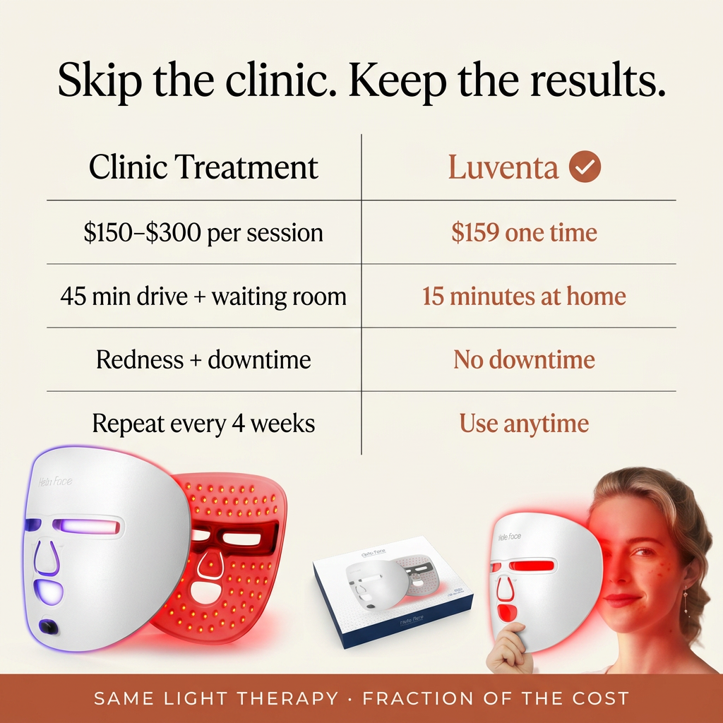 Skip the clinic. Keep the results. Luventa vs clinic comparison