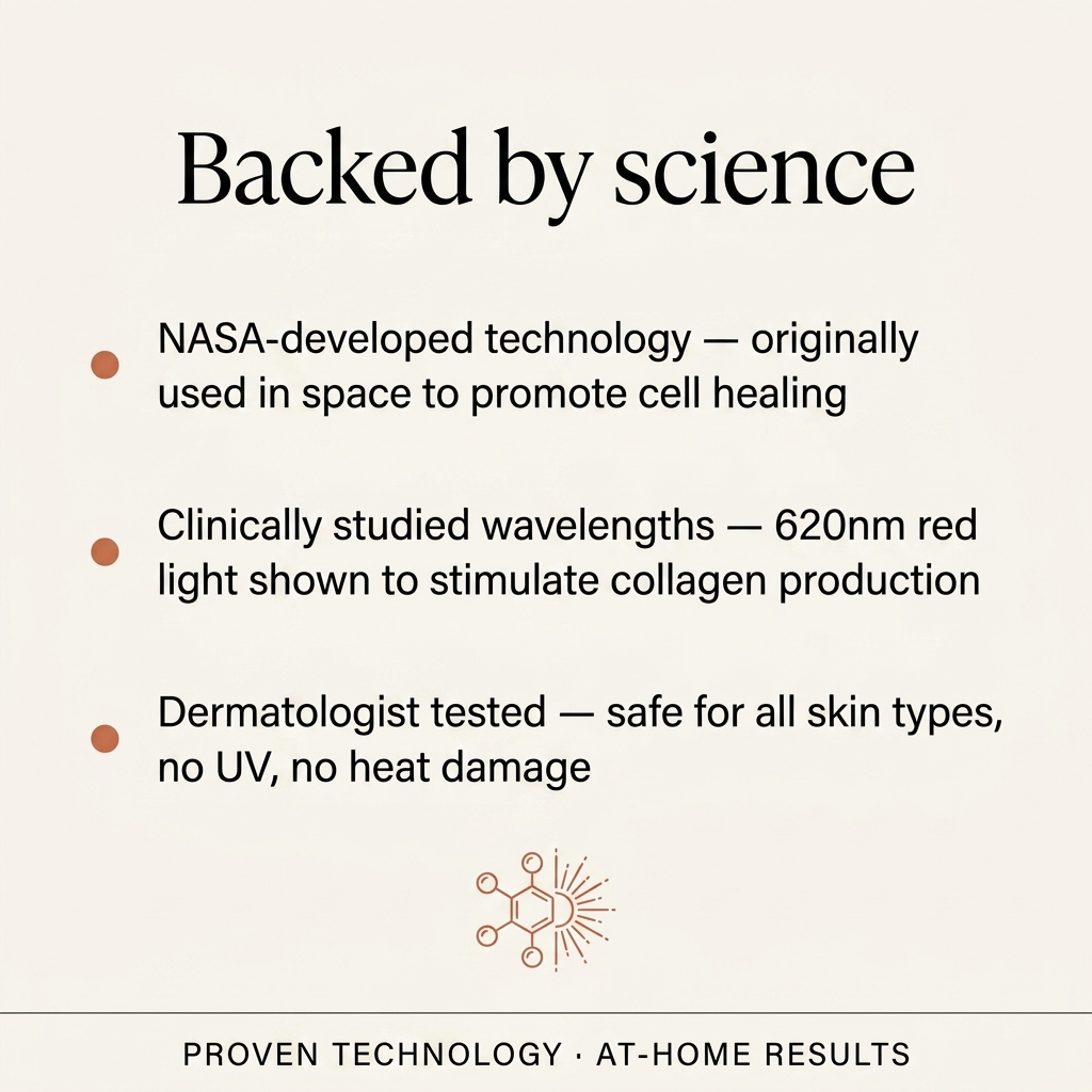 Backed by science — NASA technology, clinically studied wavelengths