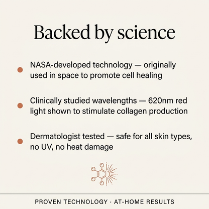 Backed by science — NASA technology, clinically studied wavelengths